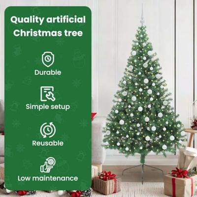 VidaXL Kunstmatig voorverlicht kerstboom met 300 led groen 180 cm pvc
