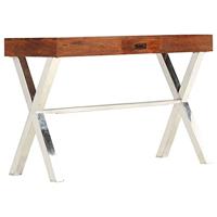 Bureau 110x50x76 cm massief acaciahout en sheesham afwerking - thumbnail