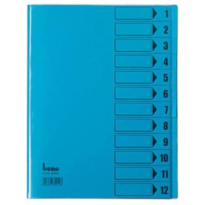 Bene Bene DIN A4 230g/m² Farbe: 084800BL Ordner Blauw DIN A4 PVC Aantal vakken: 12