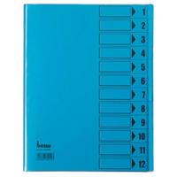 Bene Bene DIN A4 230g/m² Farbe: 084800BL Ordner Blauw DIN A4 PVC Aantal vakken: 12 - thumbnail