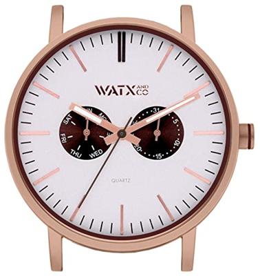 Horloge Uniseks Watx & Colors WXCA2735 Grijs Roze Zilverkleurig (Ø 44 mm)