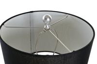 Bureaulamp DKD Home Decor Zwart Zilverkleurig Hars 60 W 220 V 33 x 33 x 74 cm - thumbnail