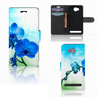 Huawei Y3 2 | Y3 II Hoesje Orchidee Blauw - Cadeau voor je Moeder - thumbnail