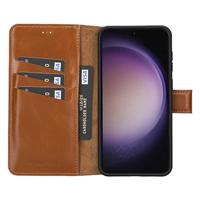 NorthLife - Samsung Galaxy S23 Plus - Lederen Afneembare 2-in-1 bookcase hoes - Cognac - thumbnail