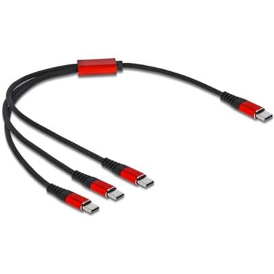 Delock Cable DE CARGA USB 3 EN 1 USB TYPE-C ™ A 3 X USB TYPE-C ™ 30 CM