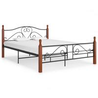 vidaXL Bedframe metaal zwart 140x200 cm - thumbnail