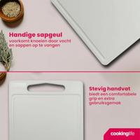 Cookinglife Snijplankenset met sapgeul 35 x 25 x 0.85 cm - Wit - 2 stuks - thumbnail