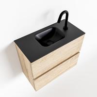 MONDIAZ ADA 60cm toiletmeubel washed oak. LEX wastafel urban midden 1 kraangat - thumbnail