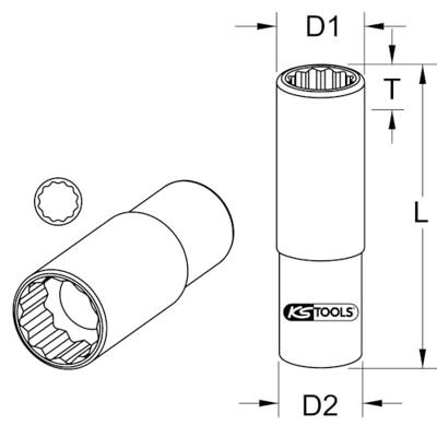KS Tools 9171262 9171262 Verwisselbare kop
