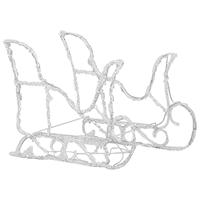 VidaXL Kerstversiering rendieren en slee 160 led&apos;s 130 cm acryl - thumbnail