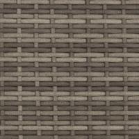 Tuinbank 2-zits met voetenbanken poly rattan grijs - thumbnail