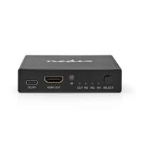 HDMI-Switch | 3 poort(en) | 3x HDMI Input | HDMI Output | 8K@60Hz | 45 Gbps | Afstandbestuurbaar | Aluminium | Antraciet - thumbnail