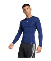 adidas Techfit Ondershirt Lange Mouwen Donkerblauw Wit - thumbnail