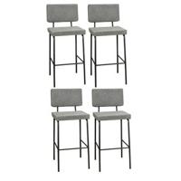 Bronx71 Scandinavische barkruk Espen groen gerecyclede stof 64-77 cm - - thumbnail