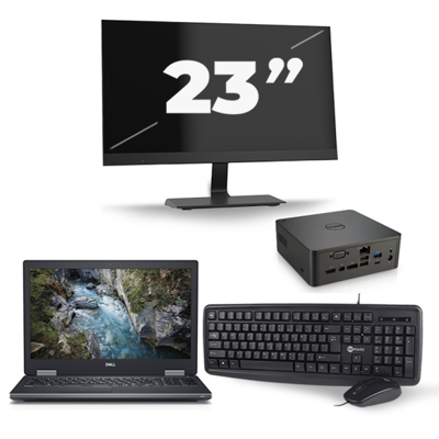 Dell Precision 7530 - Intel Core i7-8e Generatie - 15 inch - 16GB RAM - 256GB SSD - Windows 11 + 1x 23 inch Monitor