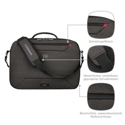 Wenger MX Commute laptop-tas incl. rugzakdrager 16 grijs