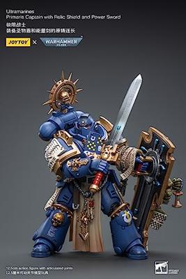 Warhammer 40k Action Figure 1/18 Ultramarines Primaris Captain with Relic Shield and Power Sword 12 cm