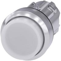 Siemens 3SU10510BB600AA0 3SU1051-0BB60-0AA0 Verlichte druktoets Metalen frontring, Hoogglans, Rond Knop Zilver, Wit 1 stuk(s) - thumbnail