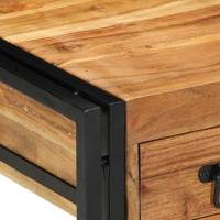 Bijzettafel met lade Bruin 40 x 40 x 50 cm Massief acaciahout - thumbnail