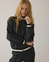 Summum Bomber Jacket Glitter Jacquard 650 Emerald Green - thumbnail