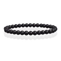 6mm Memphis Natuursteen Armband - Matte Onyx - thumbnail