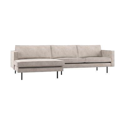 WOOOD Rodeo bank chaise longue links ribstof Ecru