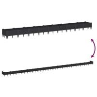 Plantenbak met pinnen 362,5x42,5x28,5 cm polypropeen zwart - thumbnail