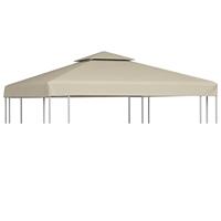 VidaXL Vervangend tentdoek prieel 310 g/m² 3x3 m beige - thumbnail