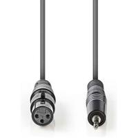 Nedis Gebalanceerde Audiokabel | XLR 3-Pins Female naar 3,5 mm Male | 1 m | 1 stuks - COTH15320GY10 COTH15320GY10 - thumbnail