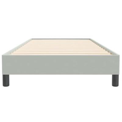 Boxspring zonder matras fluweel lichtgrijs 100x220 cm