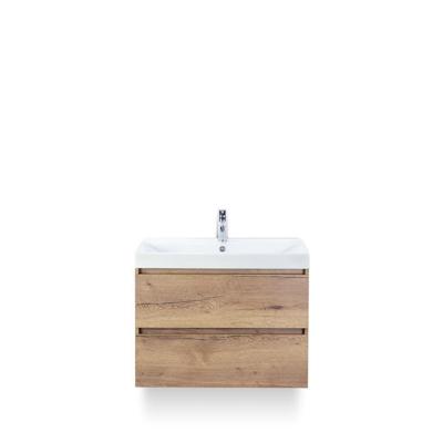 Maxx XL Badmeubelset 80 cm - Natuur Eiken - Wastafel Just 1 kraangat