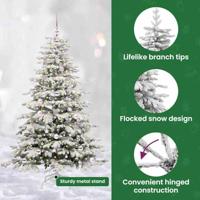 VidaXL Kunstmatige inklapbare kerstboom wit 180 cm pe en pvc - thumbnail