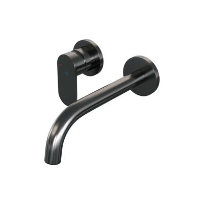 Inbouw Wastafelmengkraan Brauer Gunmetal Edition Coldstart Gebogen Uitloop Platte Hendel Links Geborsteld Gunmetal PVD Met Rozetten Inbouw Wastafelmengkraan Brauer Gunmetal Edition Coldstart Gebogen Uitloop Platte Hendel Links Geborsteld Gunmetal PVD Met Rozetten