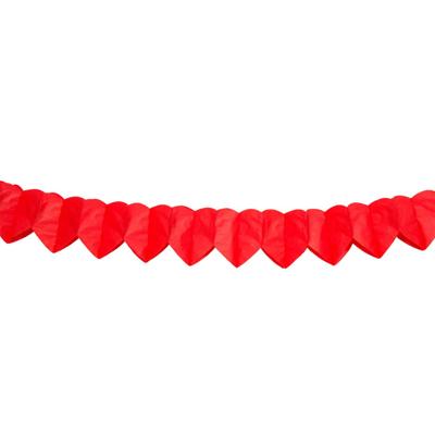 Folat BV Papieren minislinger - rood hart, 2mtr.