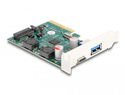 DeLOCK PCI Express x4 Card to 1 x external USB 10 Gbps Type-C female + 1 x external USB 10 Gbps Type-A female usb-controller
