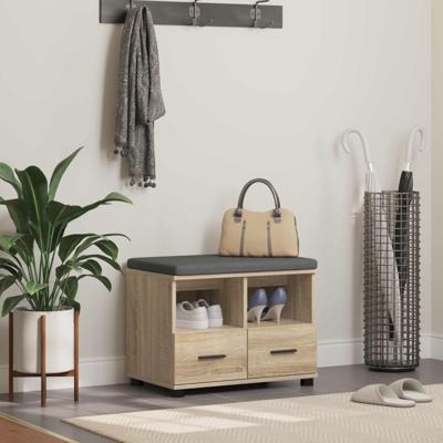 Halbank met kussen met lade Sonoma Eiken 60 x 38 x 46 cm Halbank met kussen met lade Sonoma Eiken 60 x 38 x 46 cm