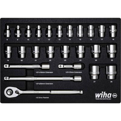 Wiha Ratelsleutelset | 1/2" | 26-delig | incl. schuiminzetstuk - 44740 - 44740