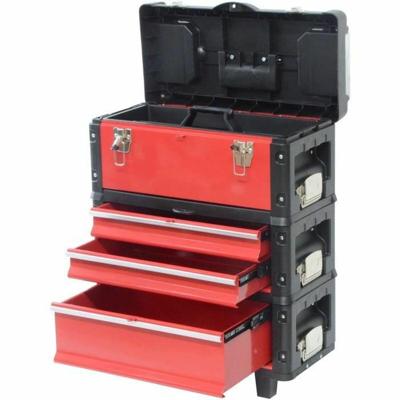 Defpro Stapelbare modulaire gereedschapswagen, 3 stuks
