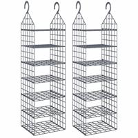 VidaXL Hangende kastorganisers 2 st met 7 schappen - thumbnail