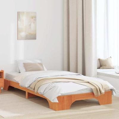 Bedframe Wasbruin 100 x 200 cm Massief grenenhout