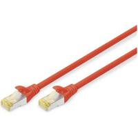 Digitus DK-1644-A-050/R RJ45 Netwerkkabel, patchkabel CAT 6A S/FTP 5.00 m Rood Halogeenvrij, Verdraaide paren, Snagless, Vlambestendig 1 stuk(s) - thumbnail