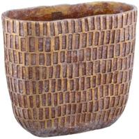 PTMD bloempot vivienne bruin 40 cm | 2 stuks - thumbnail