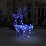 VidaXL Kerstversieringen rendier 2 st 128 cm acryl blauw VidaXL Kerstversieringen rendier 2 st 128 cm acryl blauw