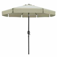 Marbueno Parasol Staal 8 Spaken D270 cm Polyester Beige Tuin, Zwembad, Terras 10488 - thumbnail