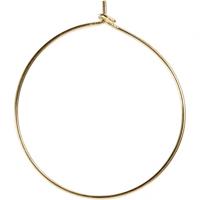 Creativ Company Oorbel, d 30 mm, verguld, 6 stuk/ 1 doos - thumbnail