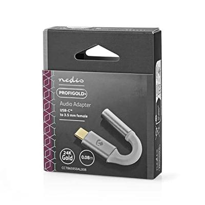 USB-C Adapter | USB-C Male - 3,5 mm Female | 0,08 m | Aluminium