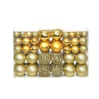 VidaXL 100-delige kerstballenset 3/4/6 cm goudkleurig - thumbnail