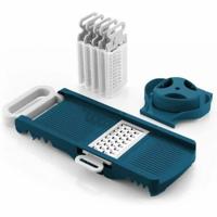 Opvouwbare mandoline - ARTHUR MARTIN - AMM530 - 6 in 1 - 3 raspmessen en 3 groentesnijmessen - RVS - thumbnail