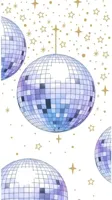 Duni 3-laags tissue 1/6 vouw servet disco ball 33x40cm wit, zilver 15 stuks - thumbnail