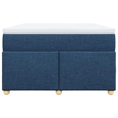 Boxspring met matras stof blauw 120x200 cm